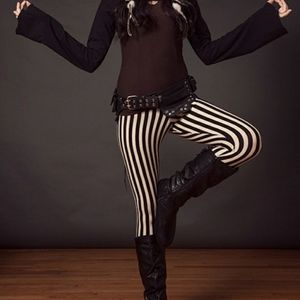 Harmonic Threads Striped Leggings